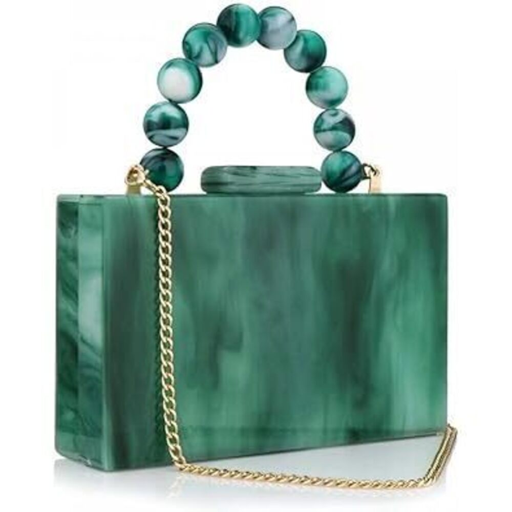 Acrylic Purses Evening Clutch Bag Marbling Handbags For Women Cross Body Bag